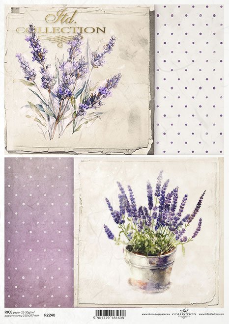 Reispapier A4 - Lavendel
