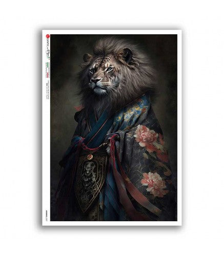 Reispapier A3 - Japanese lion