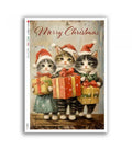 Reispapier Katze Weihnachten A5 oder A4