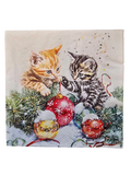 Servietten Set - weihnachtliche Katzen - Bastelschachtel - Servietten/ Set - 