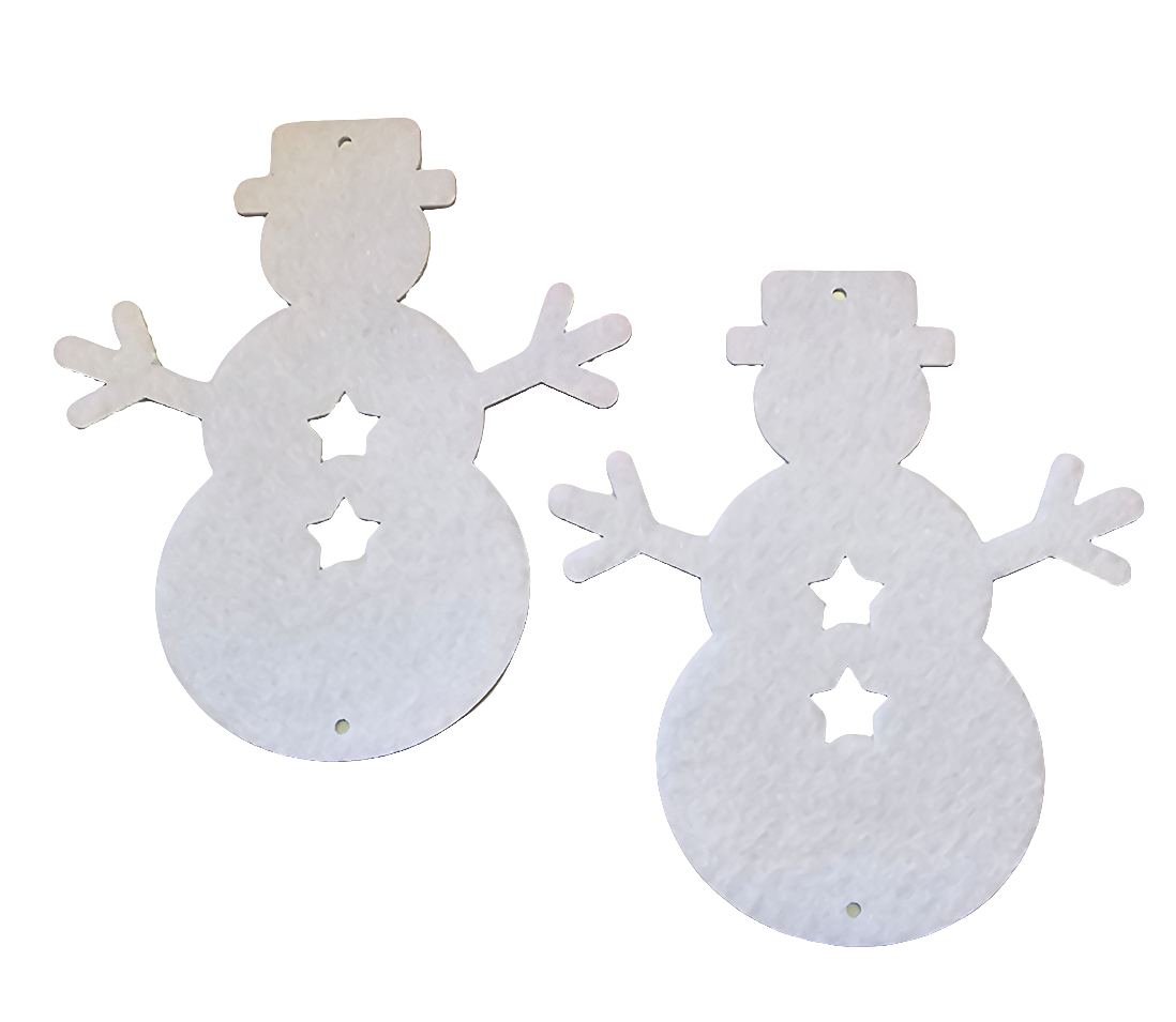 Bastelfilz Figuren - Schneemann riesig, 2-er