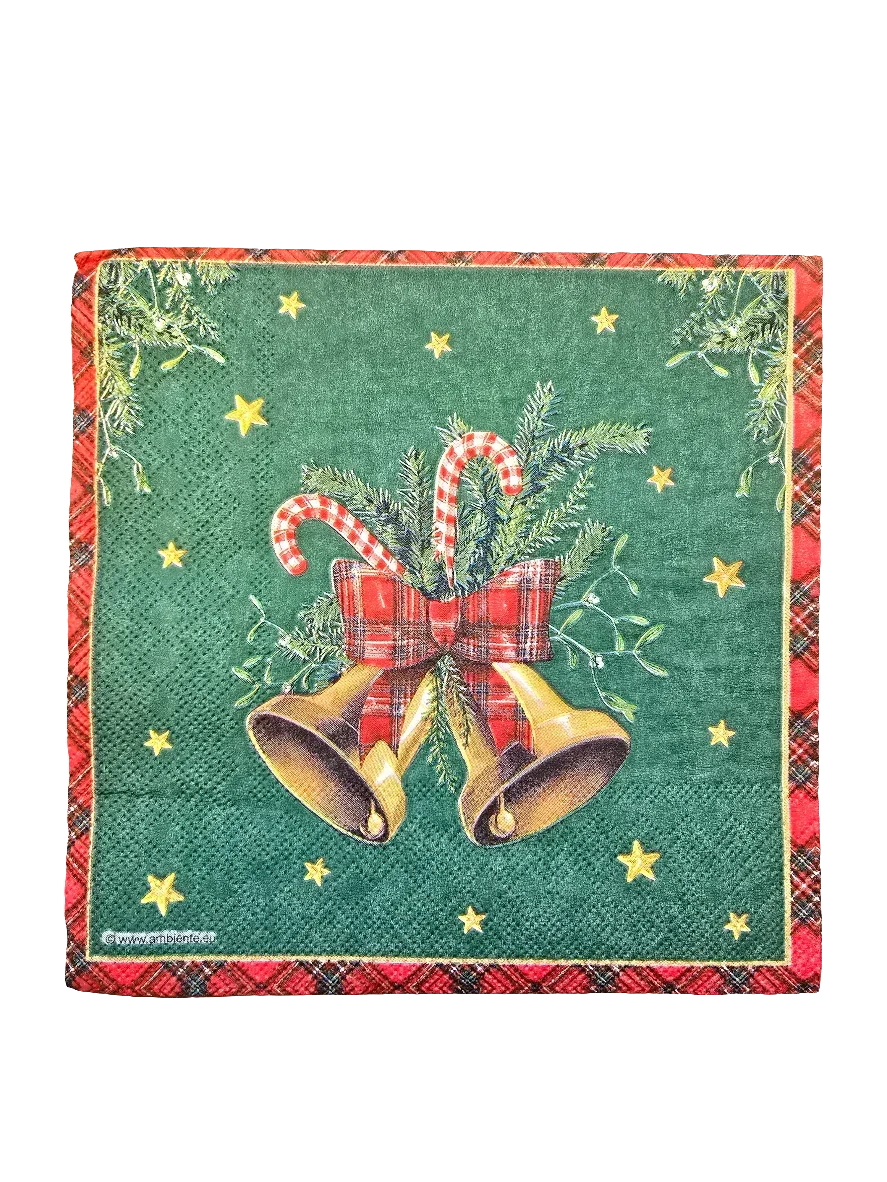 Servietten Set - Weihnachtliche Glocken - Bastelschachtel - Servietten/ Set - 