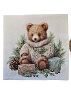 Servietten Set - bärige Weihnacht - Bastelschachtel - Servietten/ Set - 