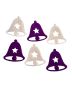 Bastelfilz Figuren - Glocke mit Stern, rot-weiß