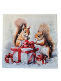 Servietten Set - weihnachtliche Eichhörnchen - Bastelschachtel - Servietten/ Set - 