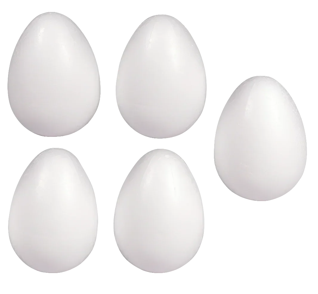 Styropor Eier - 7cm - 10 Stück - Bastelschachtel - Styrofoam/ Styropor - 10281