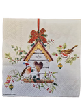 Servietten Set - weihnachtliches Vogelhaus - Bastelschachtel - Servietten/ Set - 