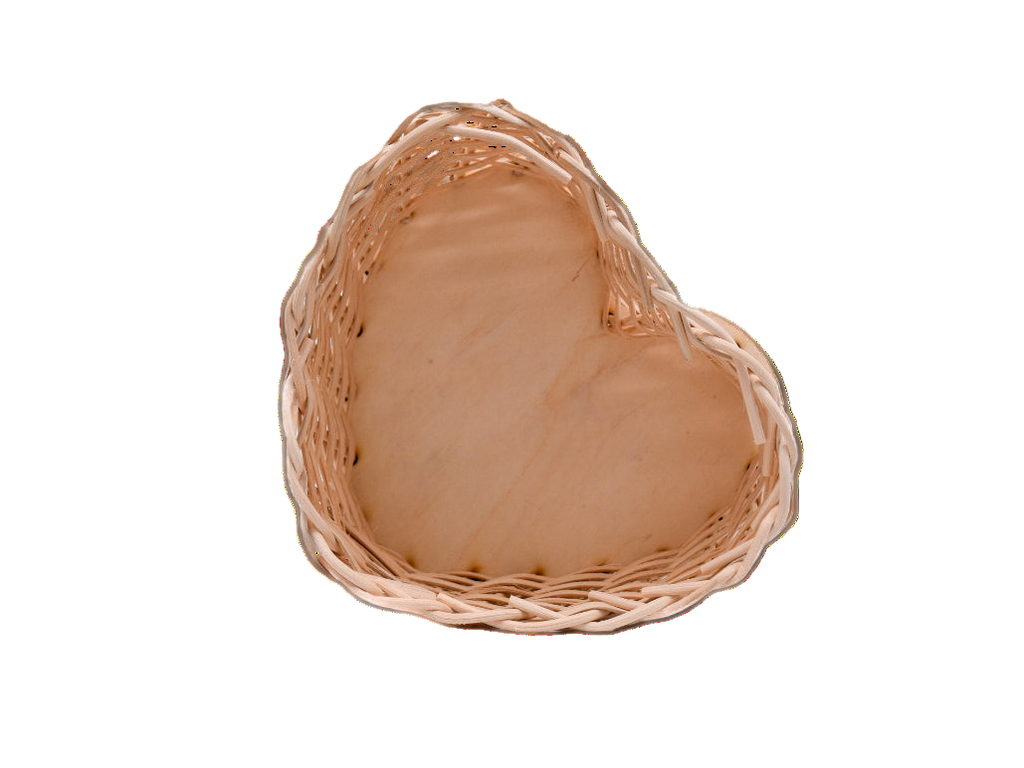 Bastelset aus Peddigrohr - Herzkorb