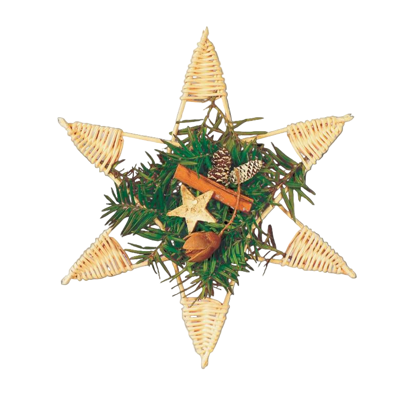 Bastelset aus Peddigrohr - Weihnachtsstern