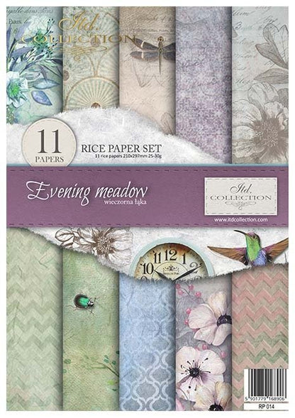 Reispapier Kreativ Set- Evening meadow