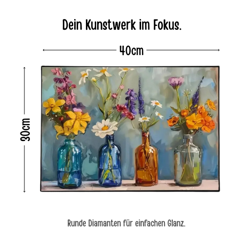 Blumen Stillleben DIY Diamantmalerei - Bastelschachtel