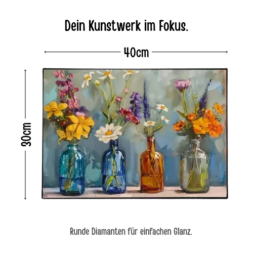 Blumen Stillleben DIY Diamantmalerei - Bastelschachtel