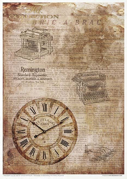 Reispapier Kreativ Set- Old Diary