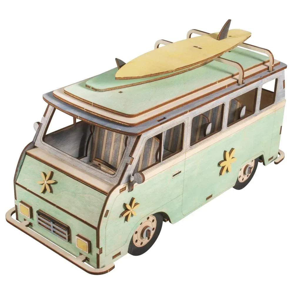 Campingbus 3D Holzpuzzle - Bastelschachtel