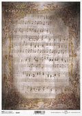 Reispapier A4 - Music notes
