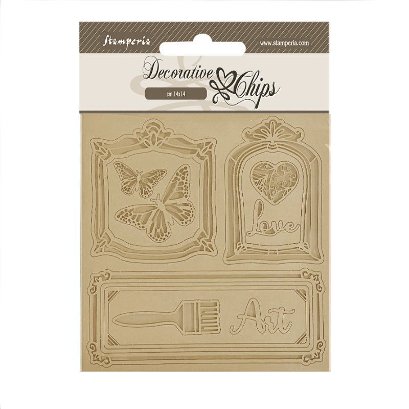 Chipboard 14x14cm - Sunflower art - Frames