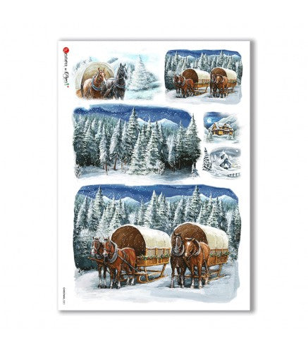 CHRISTMAS-0201. Christmas Rice Paper for decoupage.