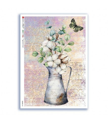 Reispapier A3 - Still life with cotton