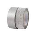Deko Klebeband Set - silber - Bastelschachtel