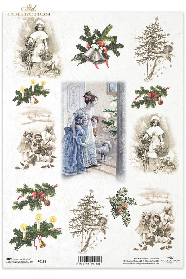 Reispapier A4 - Weihnachten wie früher