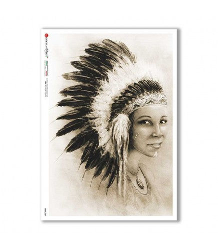 FOLK-0089. Rice Paper ethnic for decoupage.