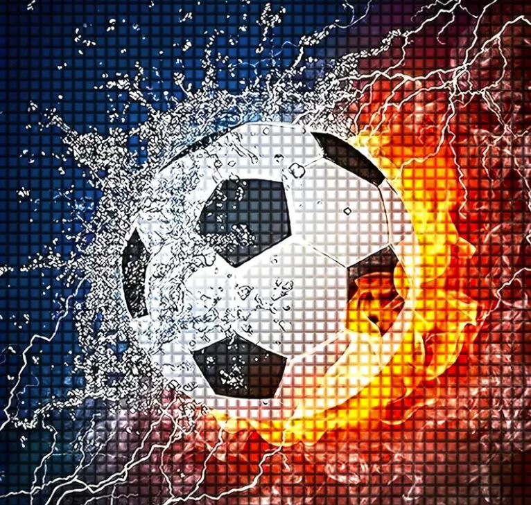 Fußball DIY Diamantmalerei - Bastelschachtel