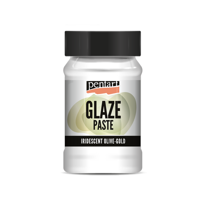 Pentart Glaze paste (Glasurpaste) irisierend olive-gold 100 ml