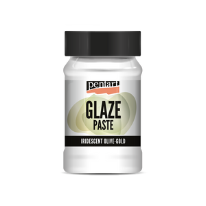Pentart Glaze paste (Glasurpaste) irisierend olive-gold 100 ml