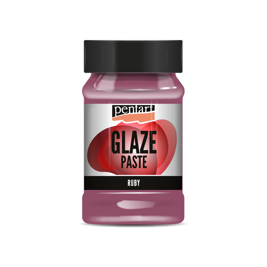 Pentart Glaze paste (Glasurpaste) rubinrot 100 ml