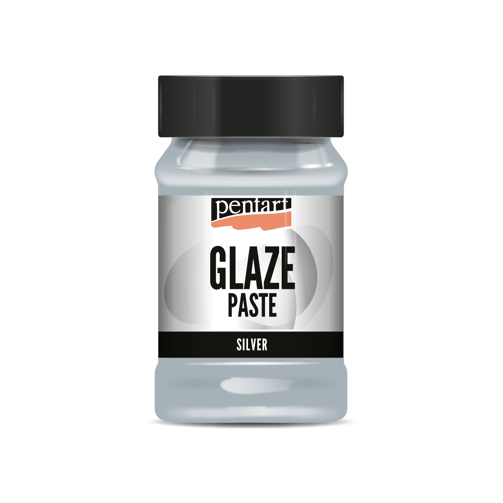 Pentart Glaze paste (Glasurpaste) silber 100 ml