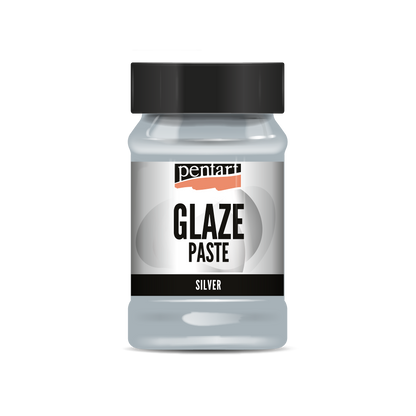 Pentart Glaze paste (Glasurpaste) silber 100 ml