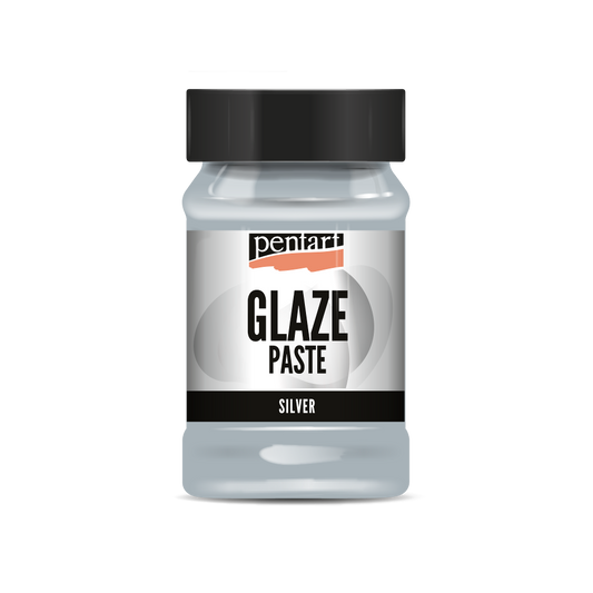 Pentart Glaze paste (Glasurpaste) silber 100 ml