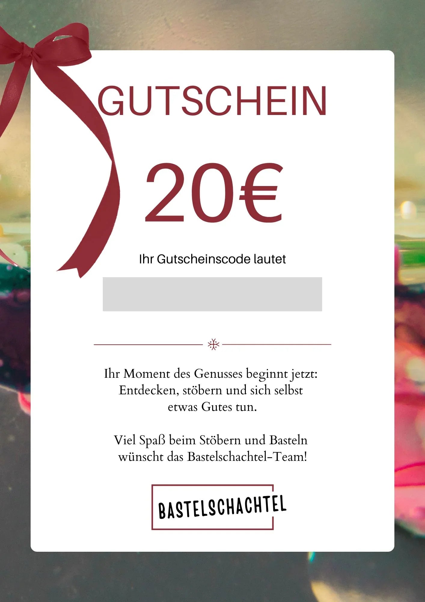 Gutscheine - Bastelschachtel - - 