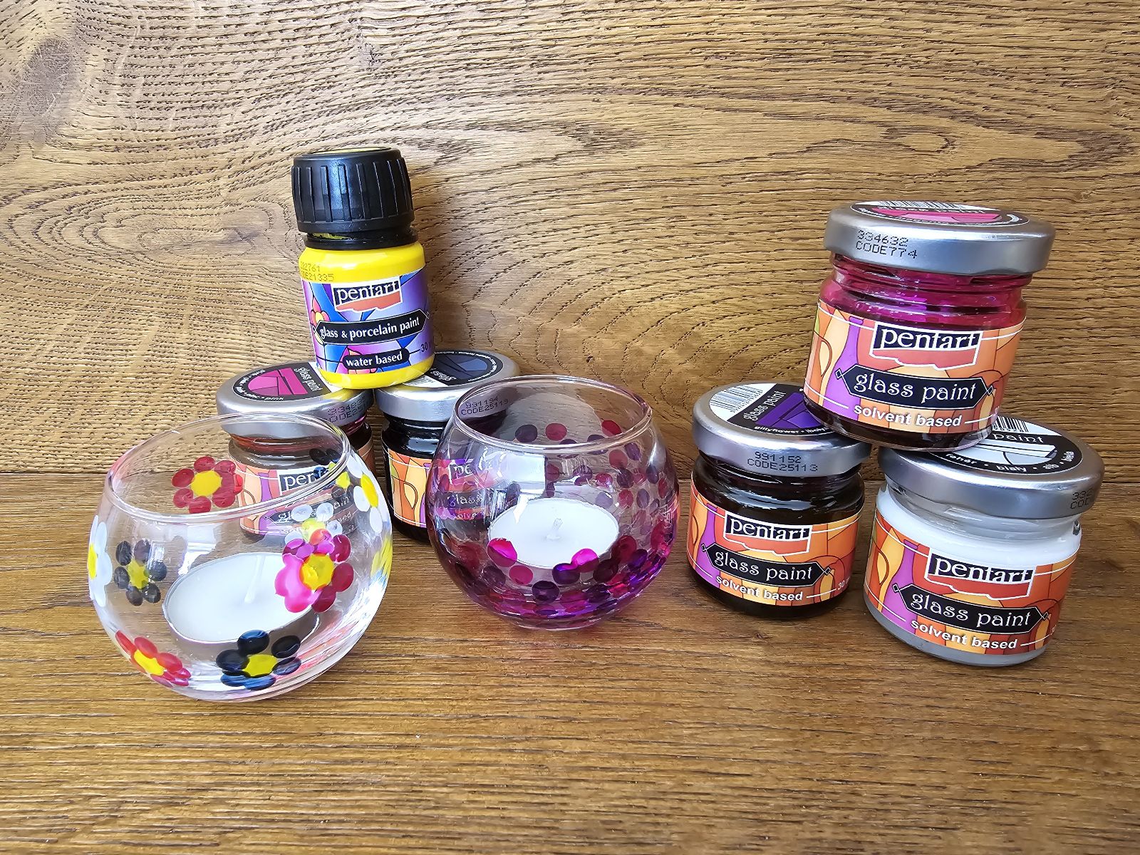 Handbemalter Teelichthalter mit Wunschtext – Personalisierbares Geschenk & Deko-Unikat – Für Geburtstag, Hochzeit, Erinnerungen & besondere Momente - Bastelschachtel