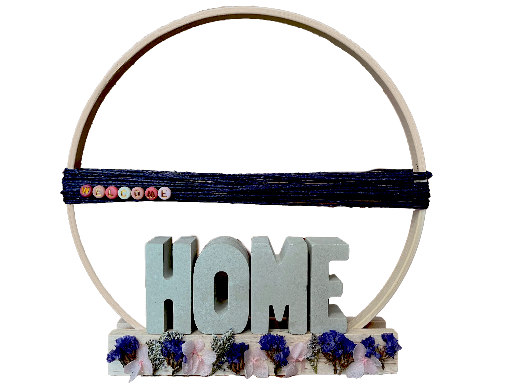 Handgemacht Deko "Home" - Charmantes Dekorationsstück mit Liebe zum Detail - Bastelschachtel