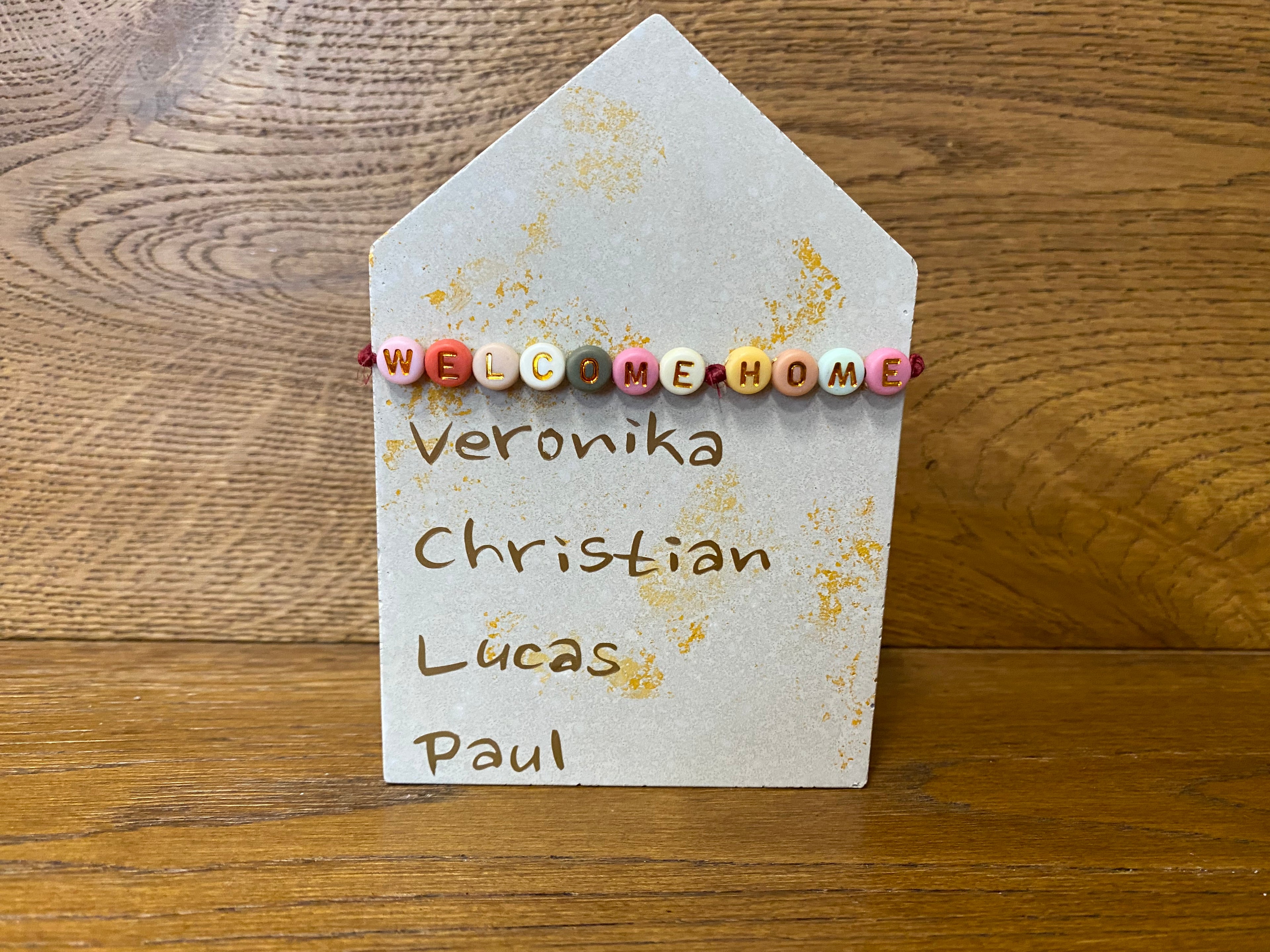Handgemachte Deko "Home" - Charmantes Dekorationsstück mit Liebe zum Detail - Bastelschachtel