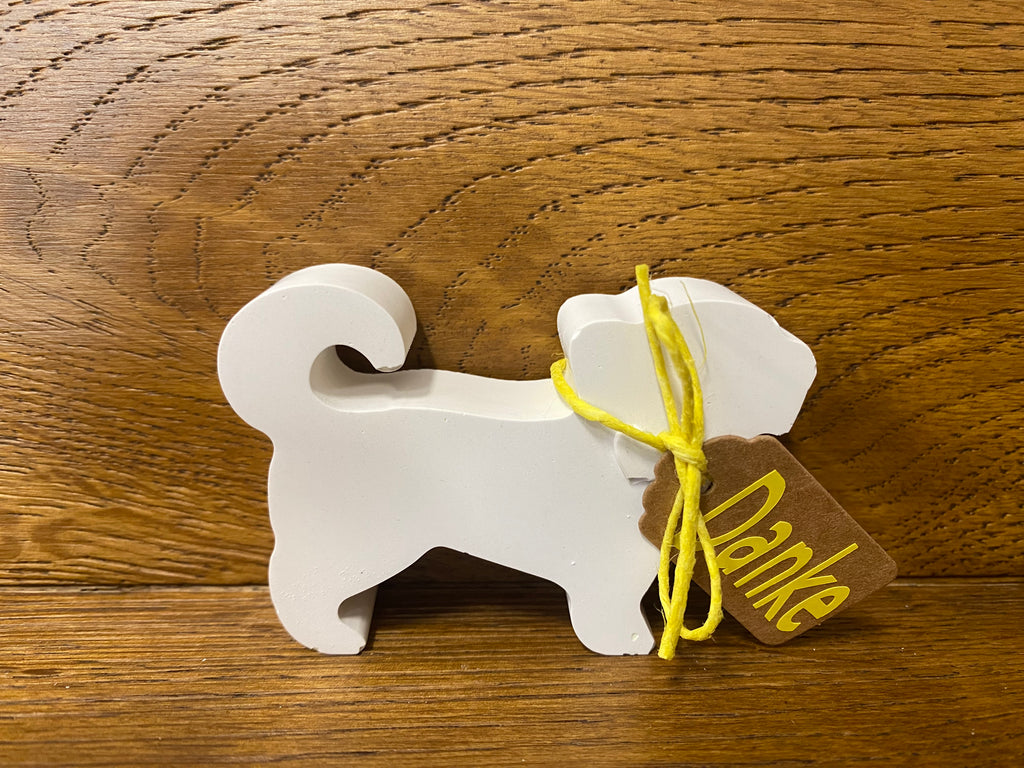 Handgemachte Deko "Hund" - Charmantes Dekorationsstück mit Liebe zum Detail - Bastelschachtel