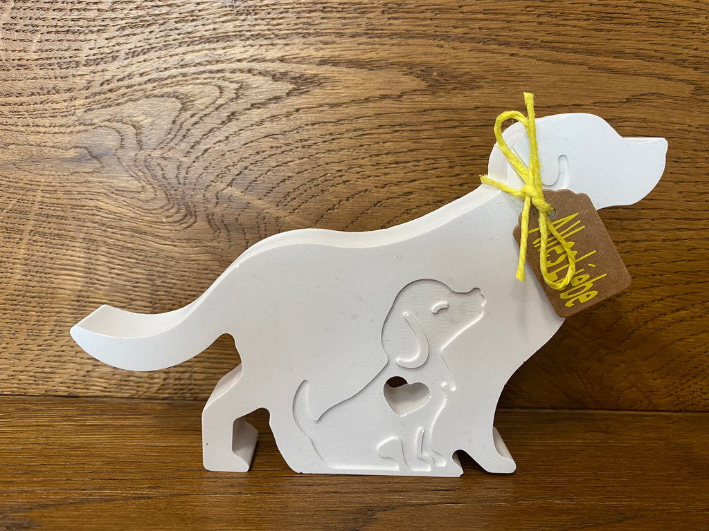 Handgemachte Deko "Hund" - Charmantes Dekorationsstück mit Liebe zum Detail - Bastelschachtel