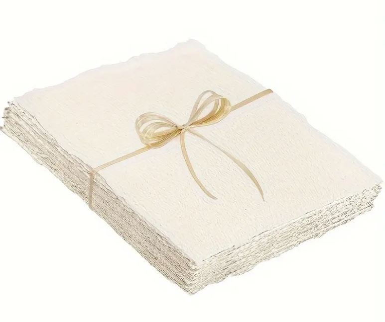 Handgeschöpftes Weißes Papier - Bastelschachtel