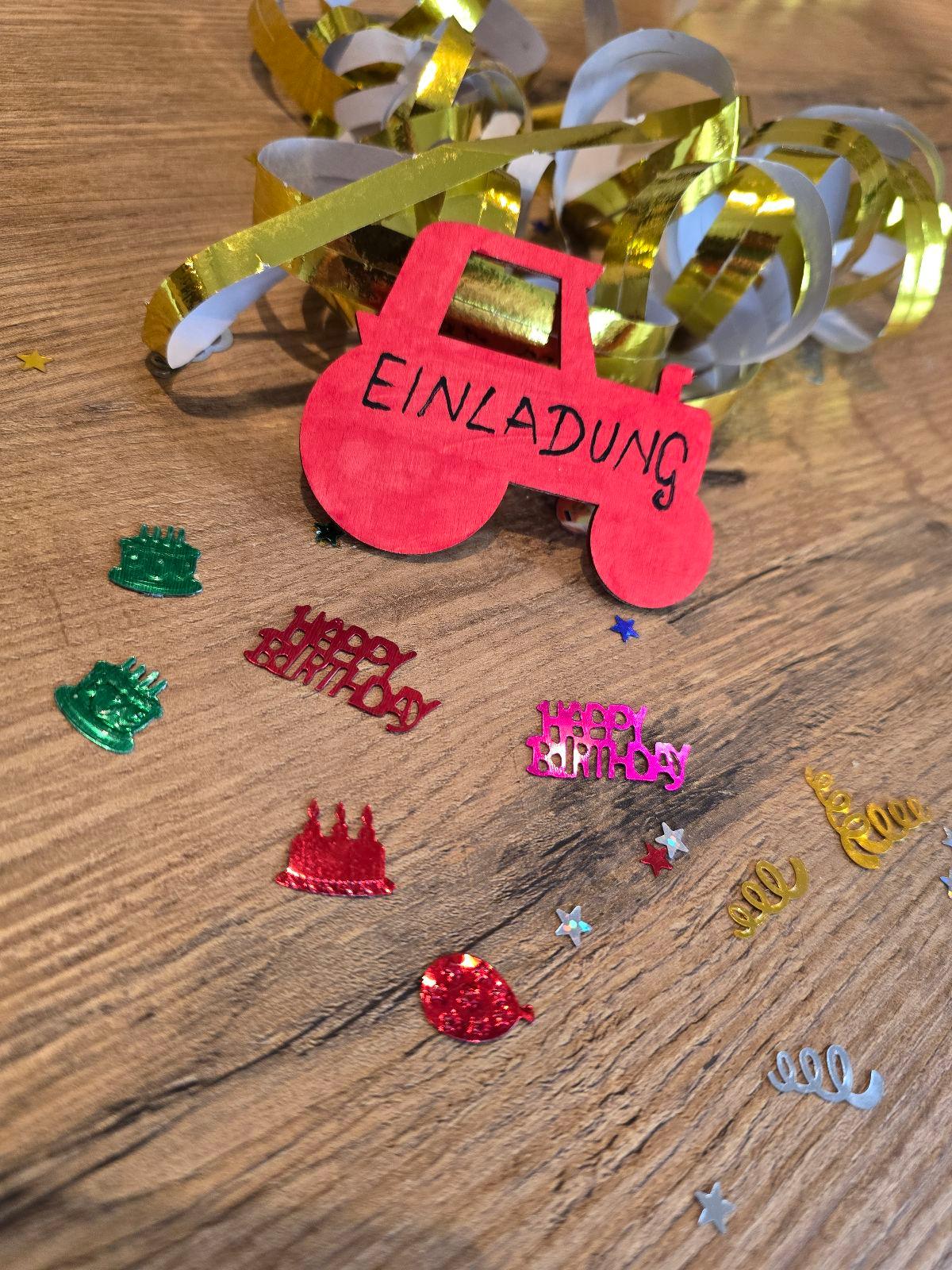 Holzfiguren Traktor - Bastelschachtel