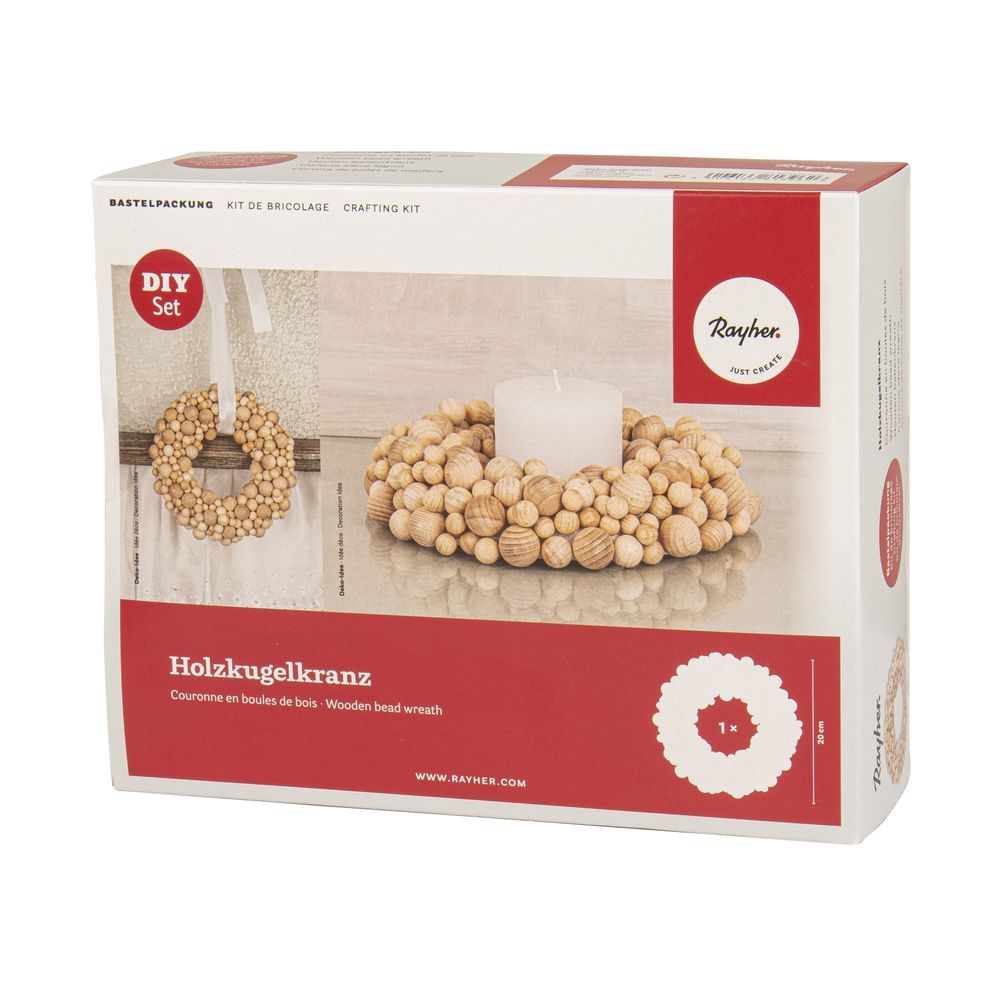 Holzkugelkranz ø 20cm - Bastelschachtel