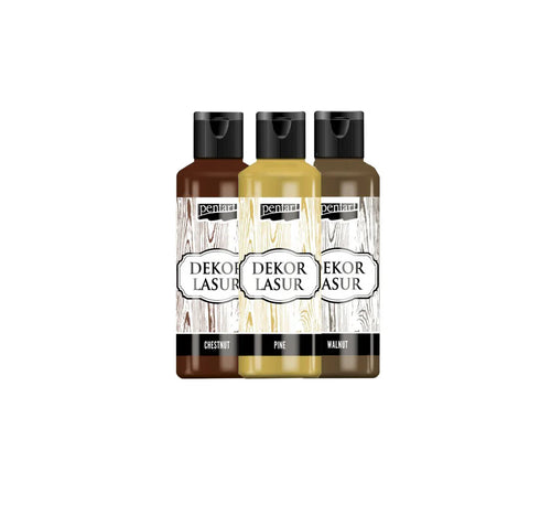 Holzlasur für Innen- und Außenbereich 3x80ml - Set 5. - Bastelschachtel