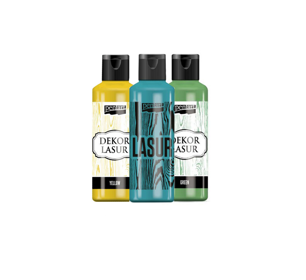 Holzlasur für Innenbereich 3x80ml - Set 1. - Bastelschachtel