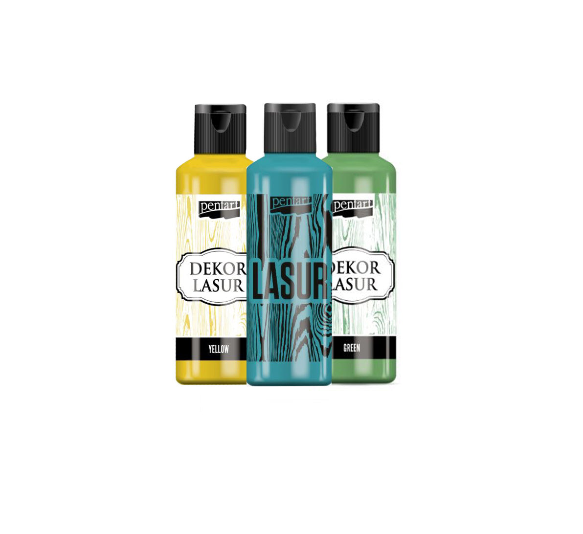 Holzlasur für Innenbereich 3x80ml - Set 1. - Bastelschachtel