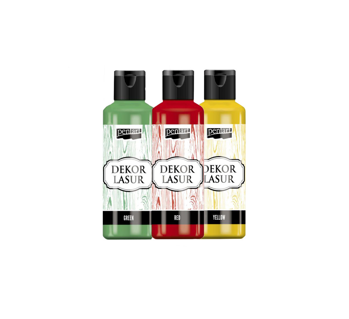 Holzlasur für Innenbereich 3x80ml - Set 2. - Bastelschachtel