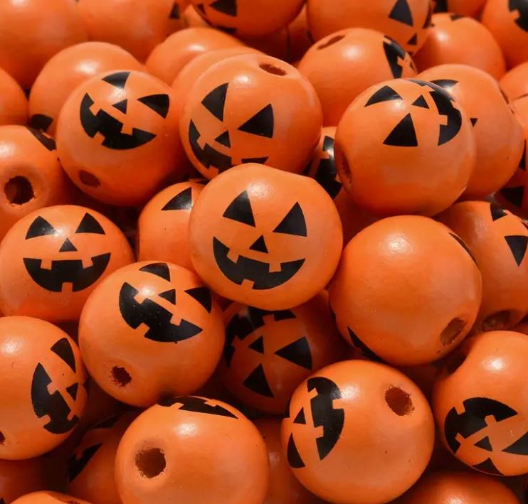 Holzperlen - Halloween Ø16 mm - Bastelschachtel