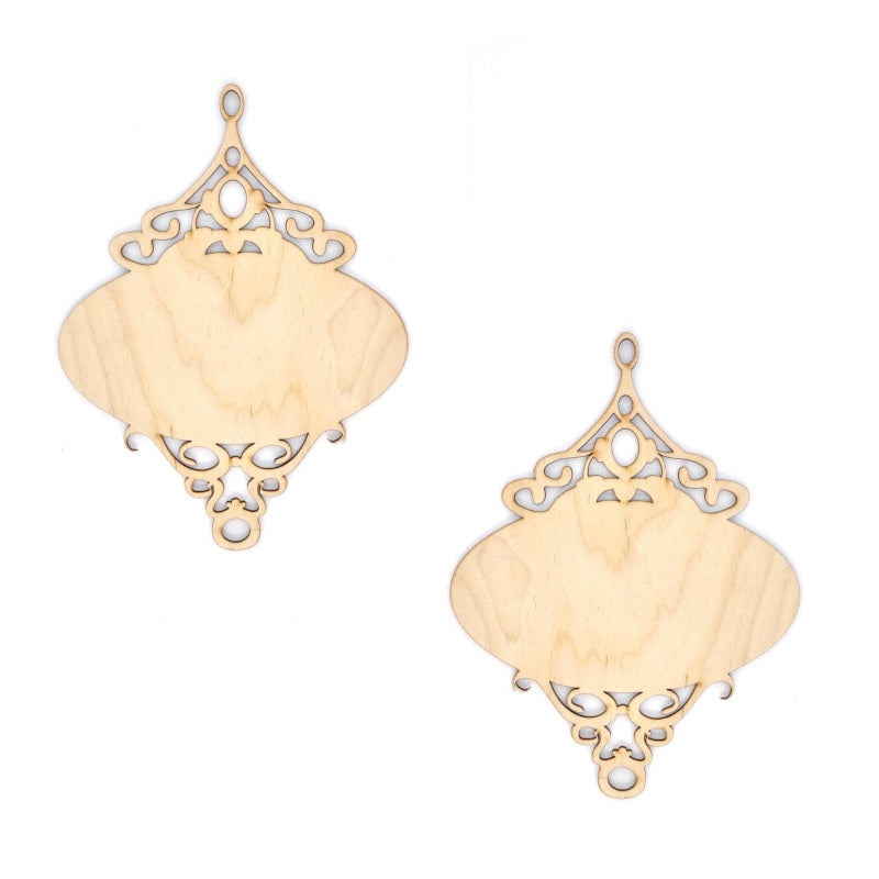 Holzplatte oval 15x20cm 2-er Set - Orient - Bastelschachtel