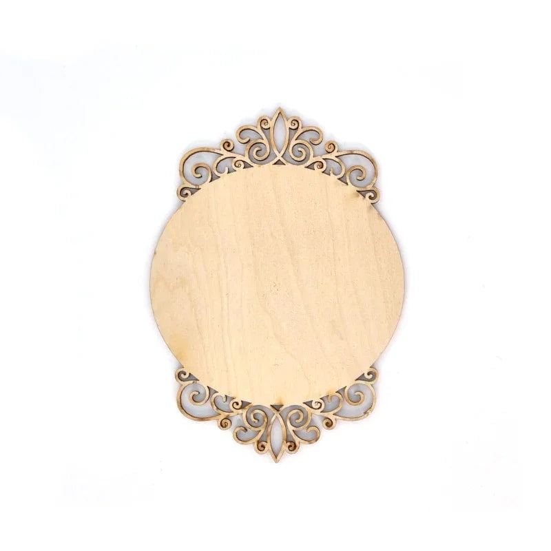 Holzplatte rund 10cm 2-er Set - Spitze - Bastelschachtel