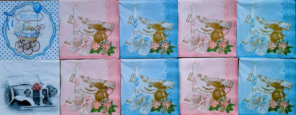 Servietten Set mit Decoupage-Kleber - Kinder