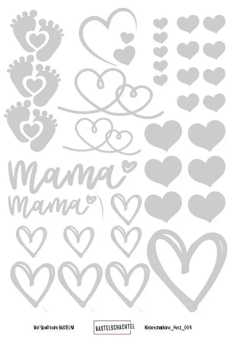 Klebeschablonen im Set A6 Frühling - Bastelschachtel